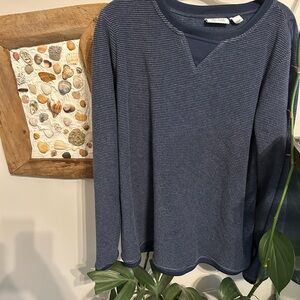 Blue Long Sleeve Knit Top